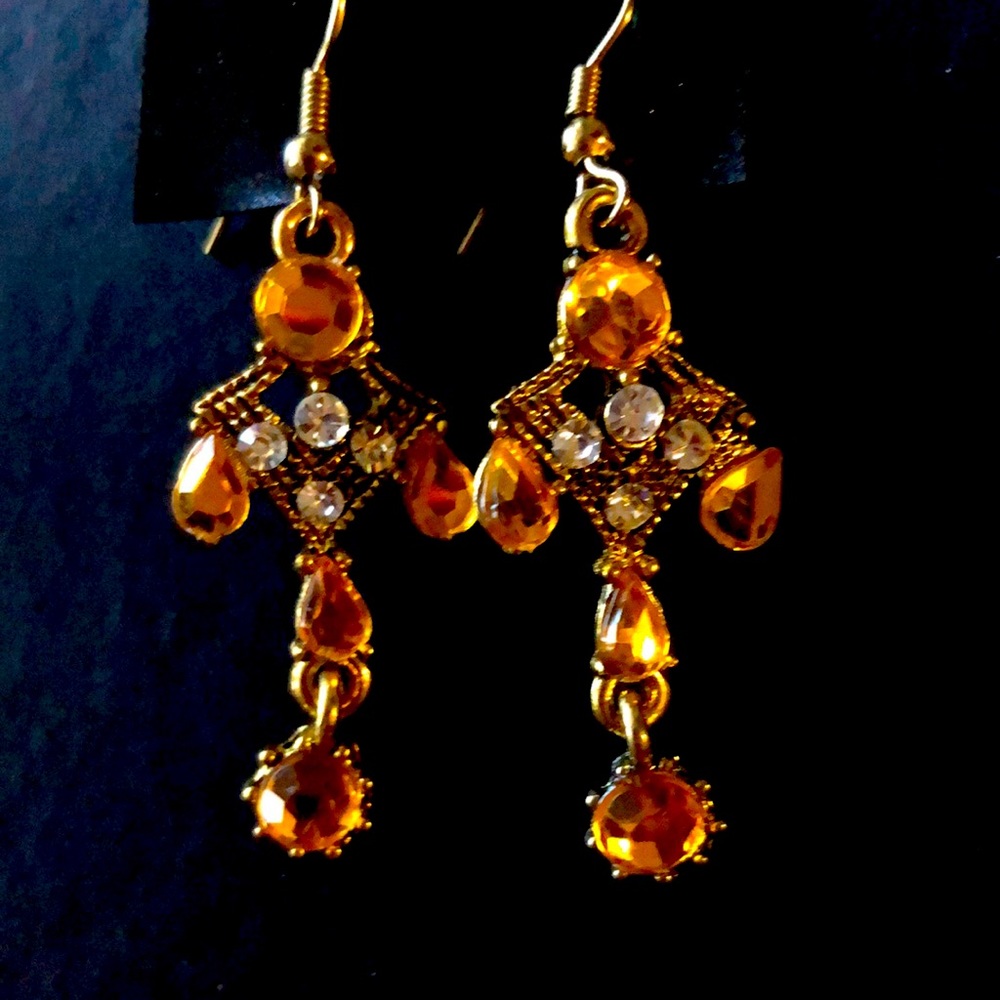 New Orange and gold earrings